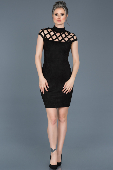 Robe de Soirée Courte Noir ABK256
