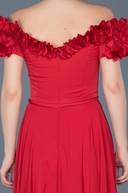 Robe de Soirée Longue Rouge ABU074