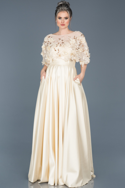 Robe de Soirée Longue Blanc ABU115