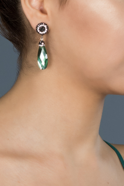 Boucle d'Oreille Vert DY037