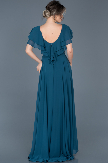 Robe de Fiançaille Longue Vert dhuile ABU032