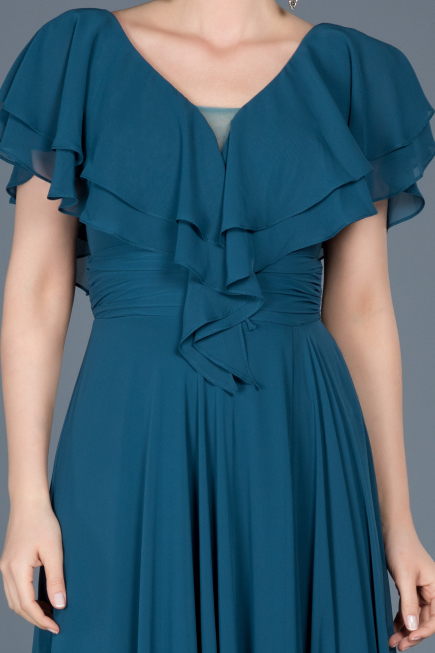 Robe de Fiançaille Longue Vert dhuile ABU032