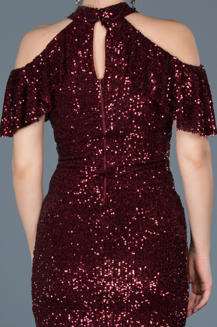 Robe de Soirée Courte Bordeaux ABK323