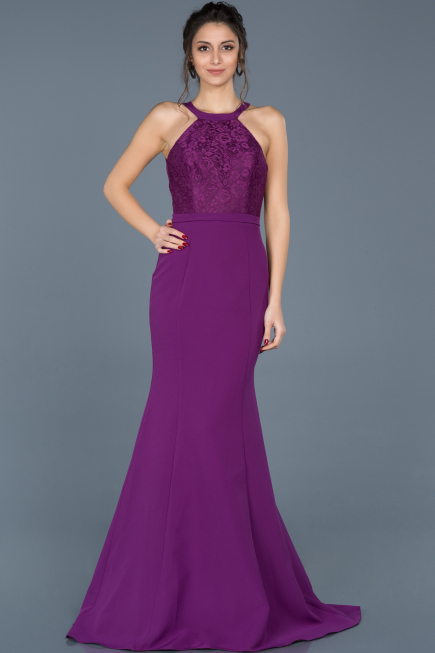 Robe de Cérémonie Longue Violet ABU600