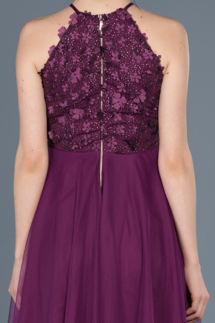 Robe de Soirée Courte Violet ABK416