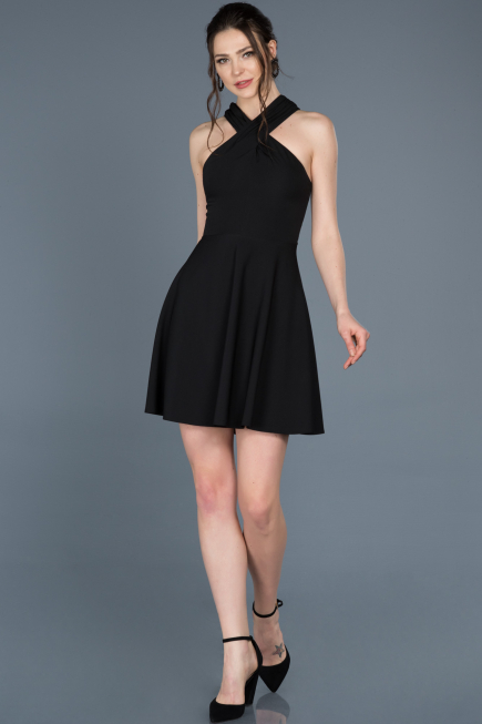 Robe de Cérémonie Courte Noir ABK392