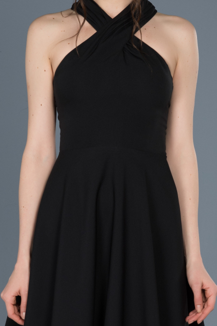 Robe de Cérémonie Courte Noir ABK392