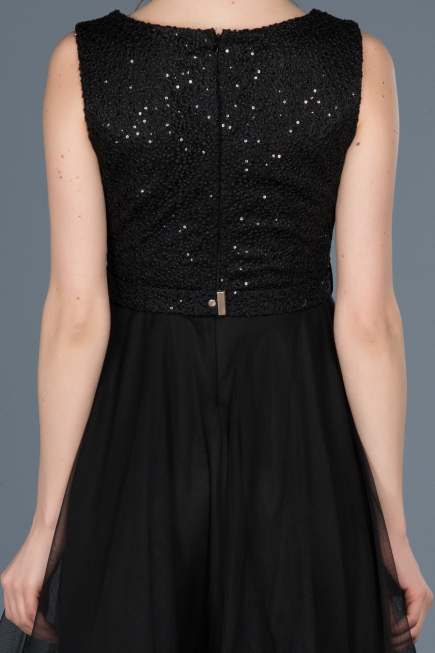 Robe de Soirée Courte Noir ABK452
