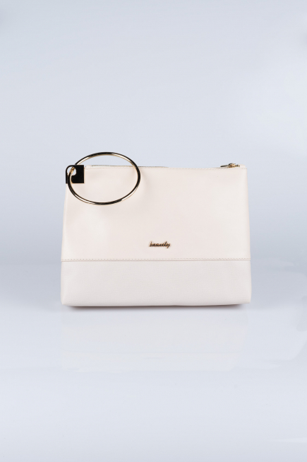 Sac de Soirée Cuir Beige V124