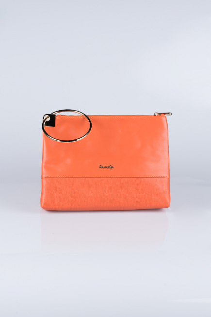 Sac de Soirée Cuir Orange V124