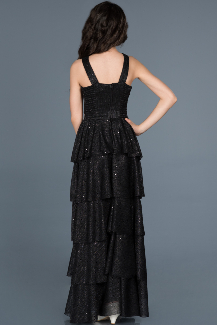 Robe de Soirée Enfants Longue Noir ABU711