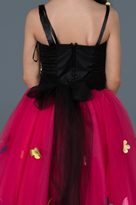Robe de Soirée Enfants Longue Fushia ABU714