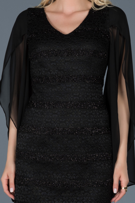 Robe De Soirée Courte Noir ABK121