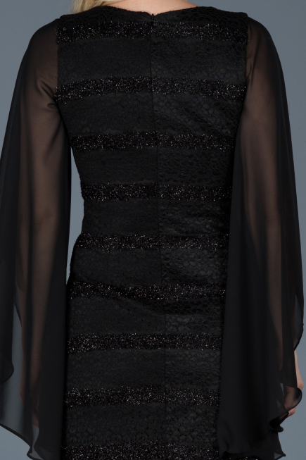 Robe De Soirée Courte Noir ABK121