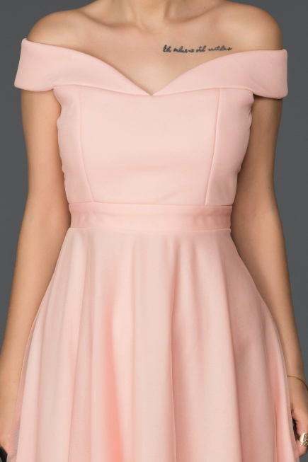 Robe d'Invitation Courte Poudre ABK015