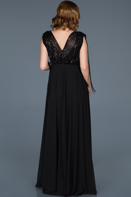 Robes de Soiree de Gross Longue Noir ABU746