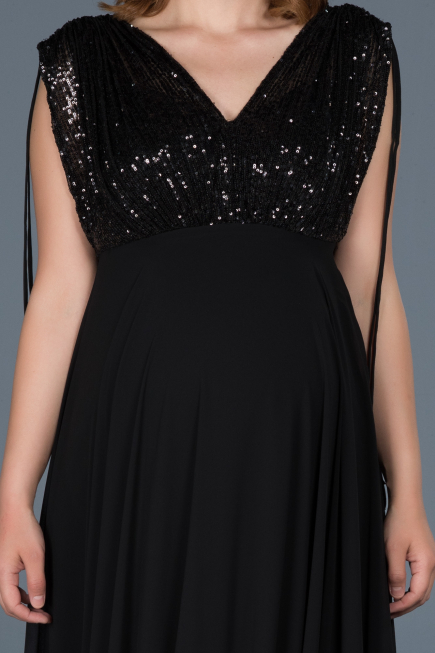 Robes de Soiree de Gross Longue Noir ABU746
