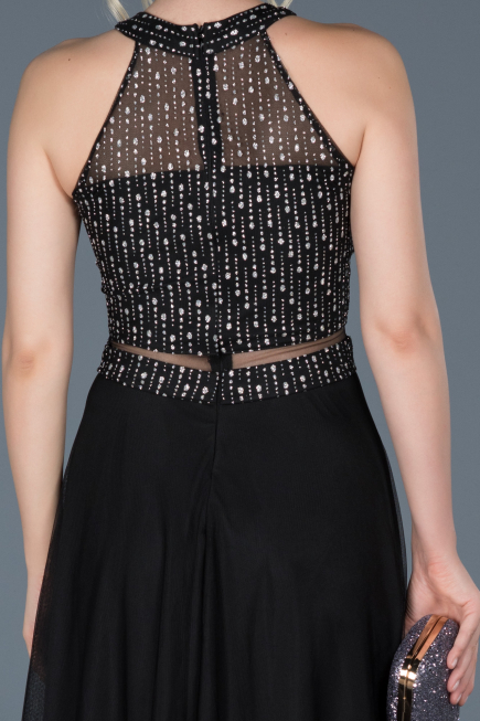 Robe de Fiançaille Longue Noir ABU766