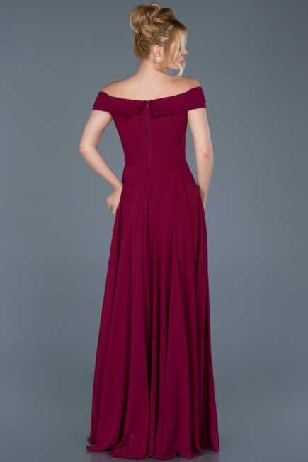 Robe de Fiançaille Longue Prune ABU012