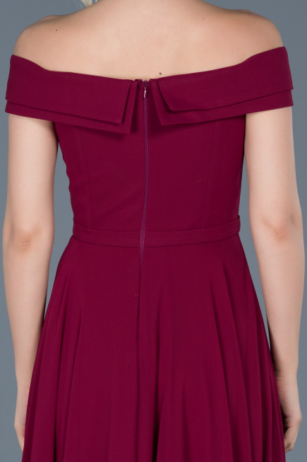 Robe de Fiançaille Longue Prune ABU012
